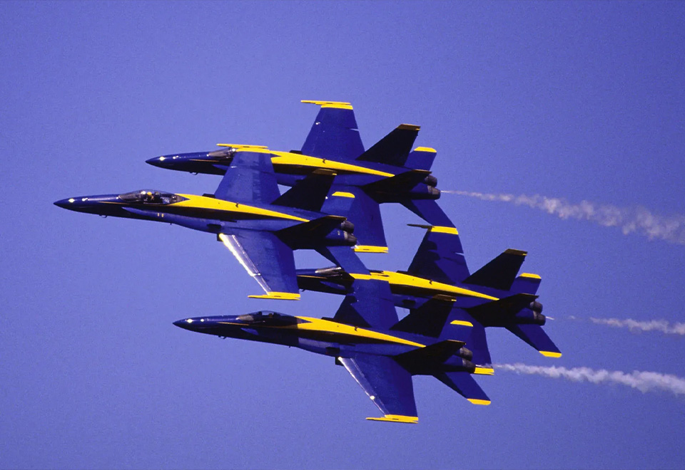 Sorprendente formación aérea