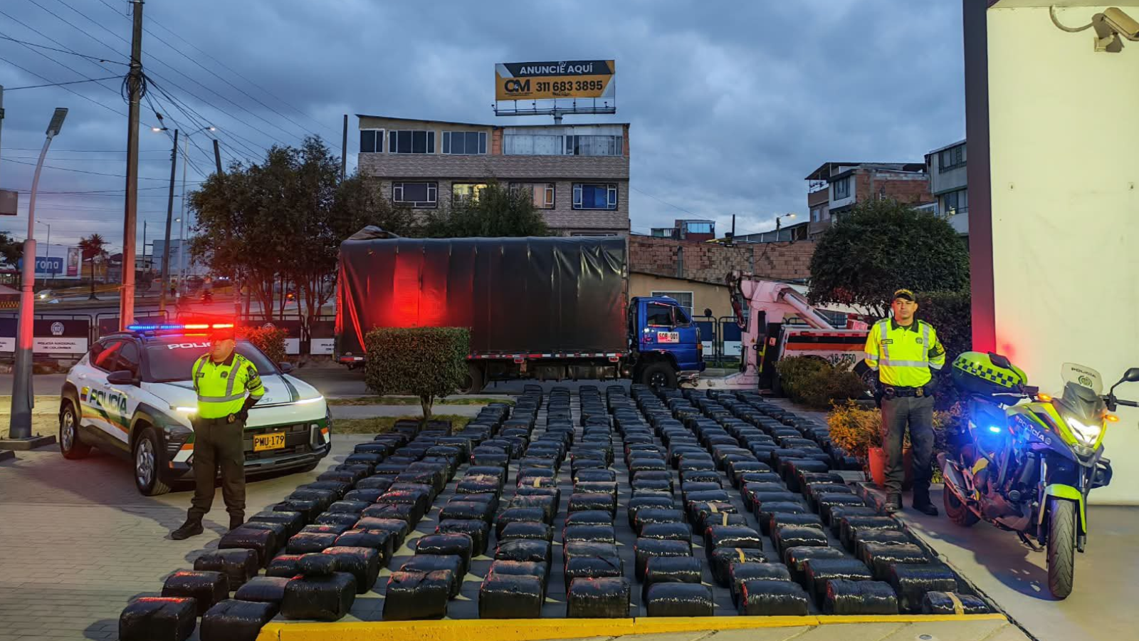 Incautan 1,4 toneladas de marihuana en Sibaté y otro cargamento iba para Tocancipá