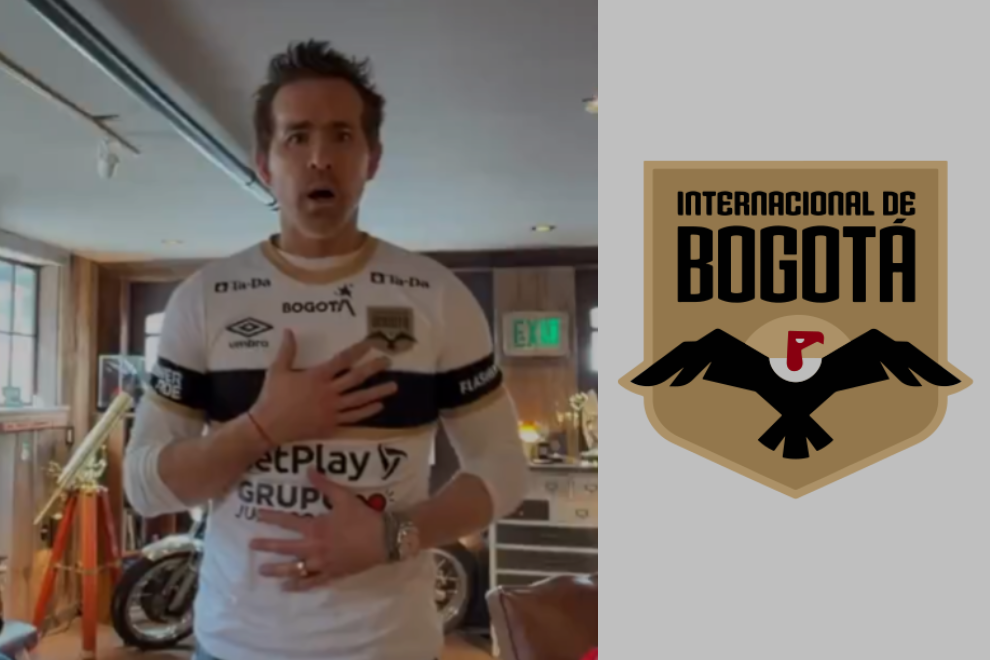 Ryan Reynolds luce la camiseta del Inter de Bogotá