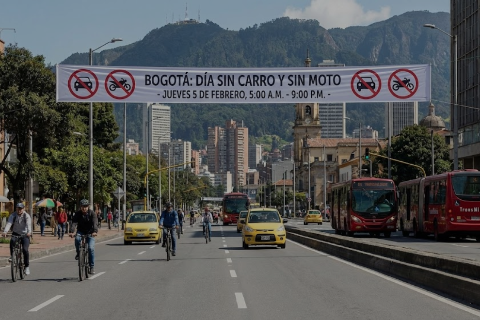 Bogotá programa Día sin carro y sin moto para el 5 de febrero