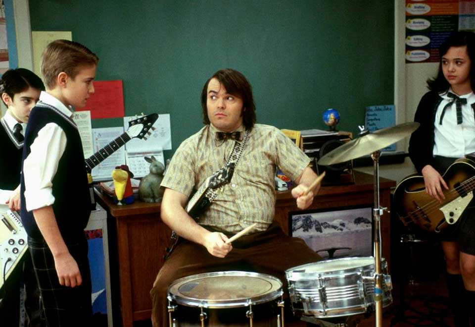 Foto inédita de la película Escuela de rock