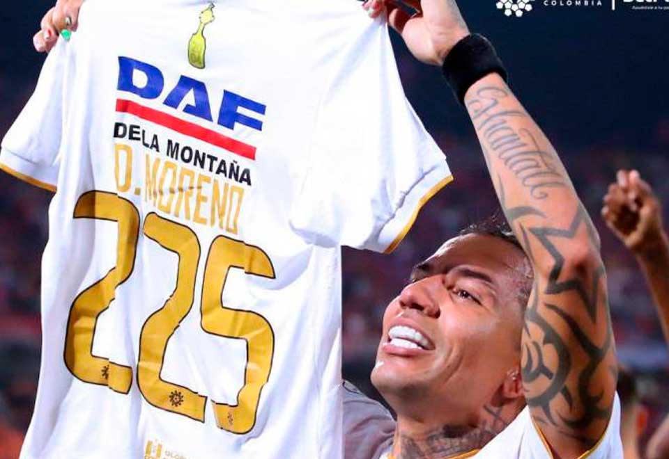Dayro Moreno es el máximo goleador del fútbol colombiano