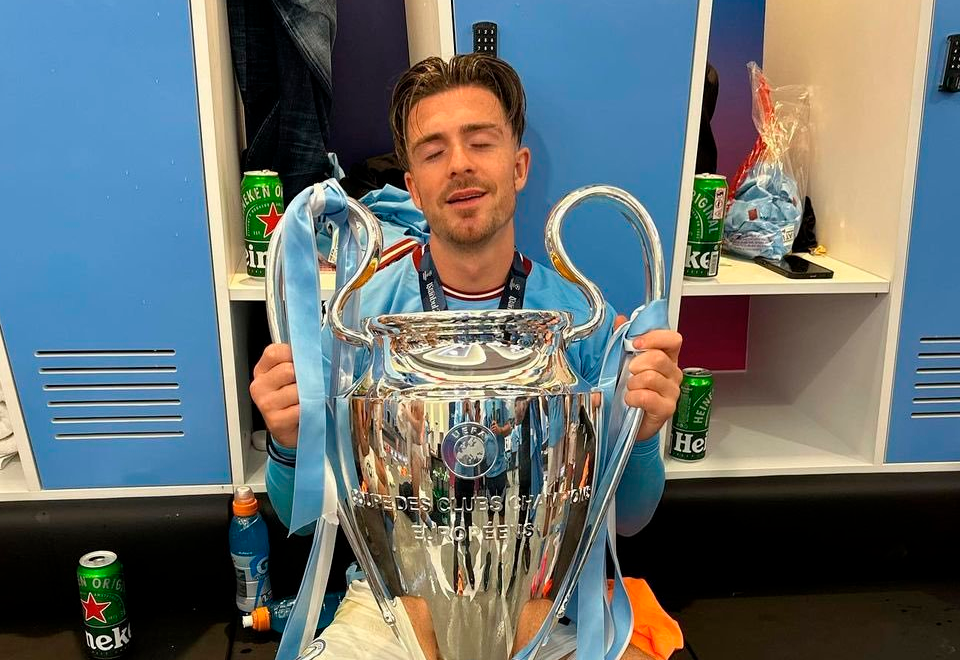 Así fue la ‘fiestica’ de Grealish luego de ganar la Champions