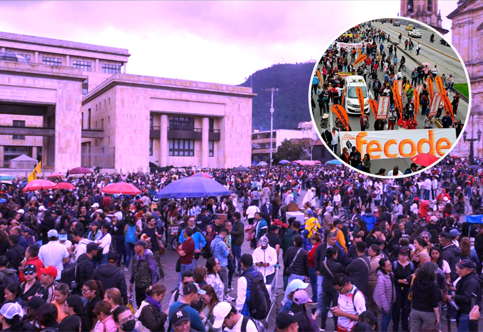 [Video] Así va el paro de maestros en Bogotá