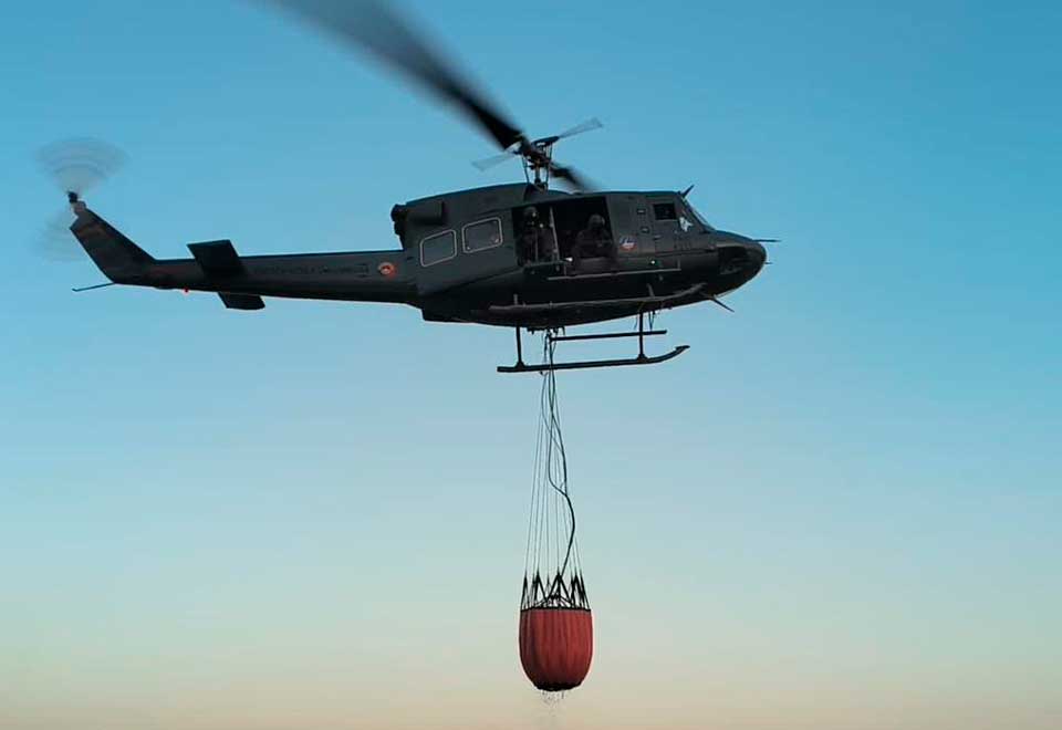 [Video] Así se ve desde el aire la ayuda de la Fuerza Aérea para apagar incendios