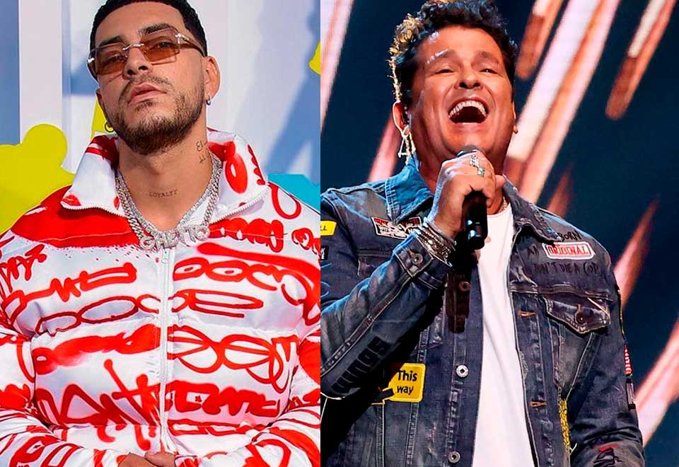 Carlos Vives y Ryan Castro cantando canción vieja